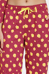 Zivame Looney Tunes Knit Cotton Pyjama Set - Beet Red — thumbnail 10